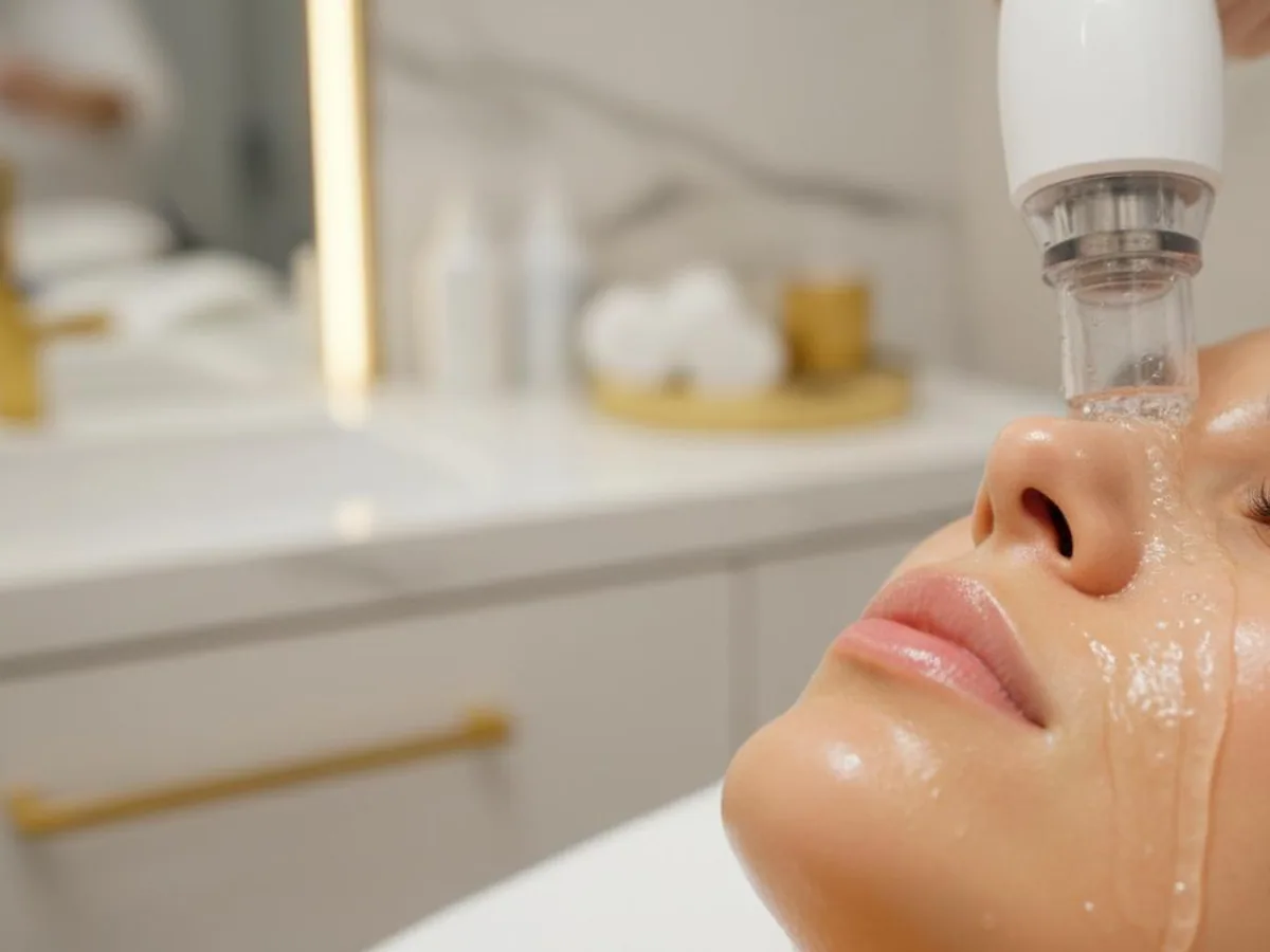 HydraFacial treatment being delivered